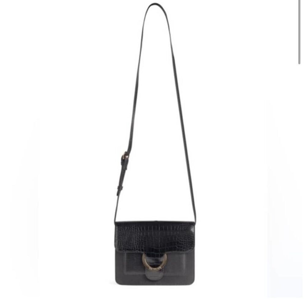 $44 Rachel Zoe Black Irim crossbody bag